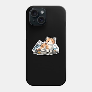 Orange Cat Mountain View Phone Case