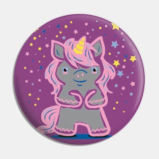 funny unicorn Pin