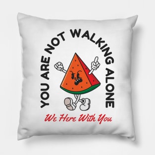 Retro vintage walking watermelon Pillow