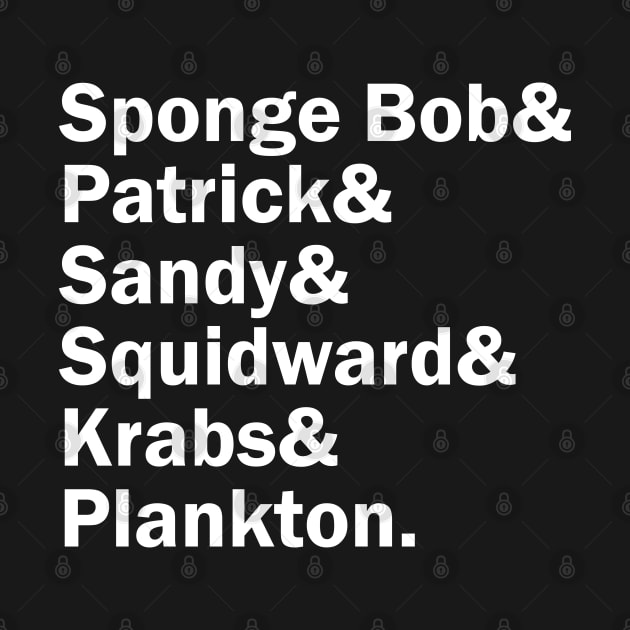 Funny Names x SpongeBob SquarePants (Sponge Bob, Patrick, Sandy, Squidward, Mr. Krabs, Plankton) by muckychris