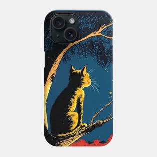 Tabby Cat Looking at an Autumnal View Phone Case