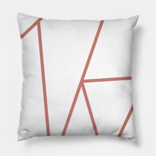 Copper and white geometric background Pillow