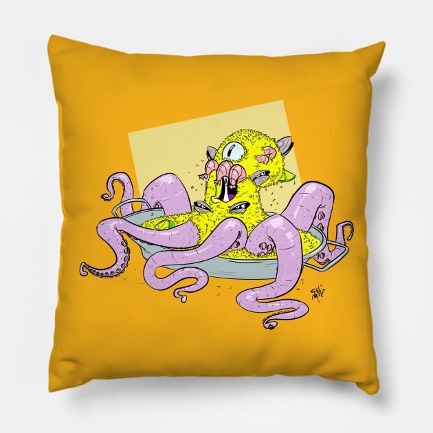 Paella Mutante Pillow by chinodt