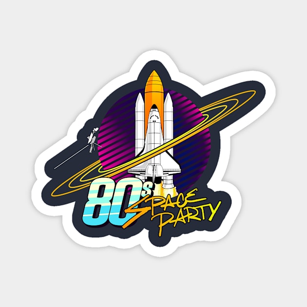 80 Space Party - Alt Magnet by CosmoQuestX