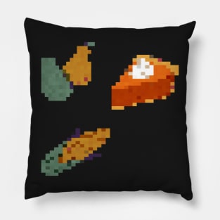 Fall Foods Pixel Art Pillow