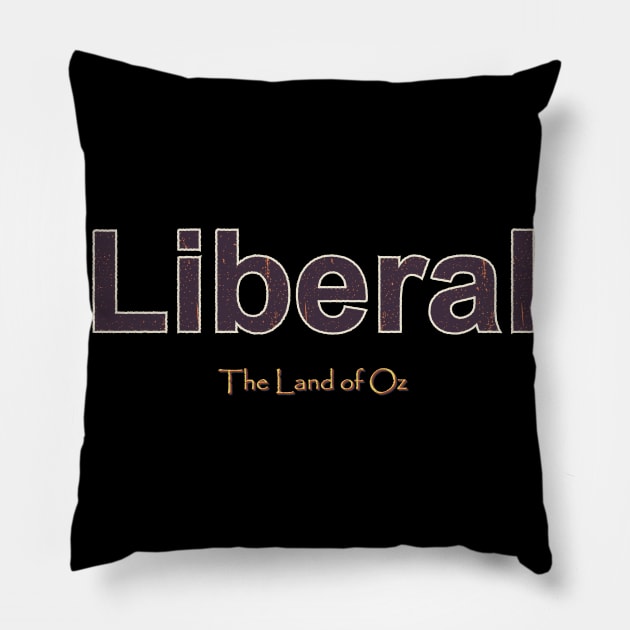 Liberal Grunge Text Pillow by WE BOUGHT ZOO