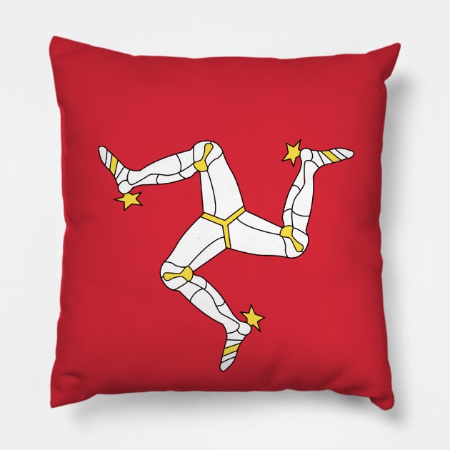 Isle of Man Pillow by Wickedcartoons