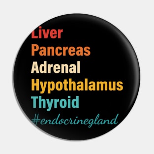 Liver Pancreas Adrenal Hypothalamus Thyroid Endocrine Gland Pin