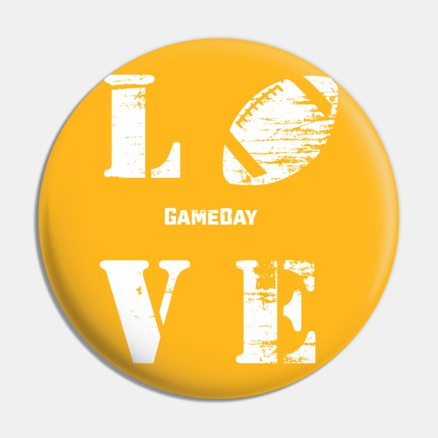 Football: Love Gameday Pin by oobmmob