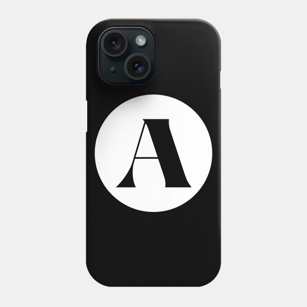 A (Letter Initial Monogram) Phone Case by n23tees