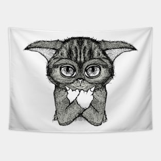 Cat with personality Tapestry