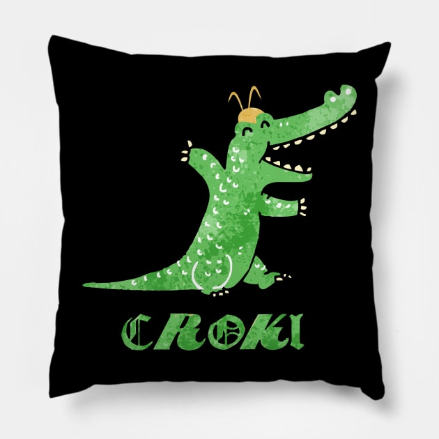 croki lokialigator or lokigator Pillow by senpaistore101