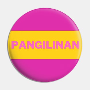 Yellow and Pink Pangilinan Surname Pin