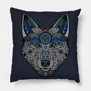 Wolf Head Ornament Pillow