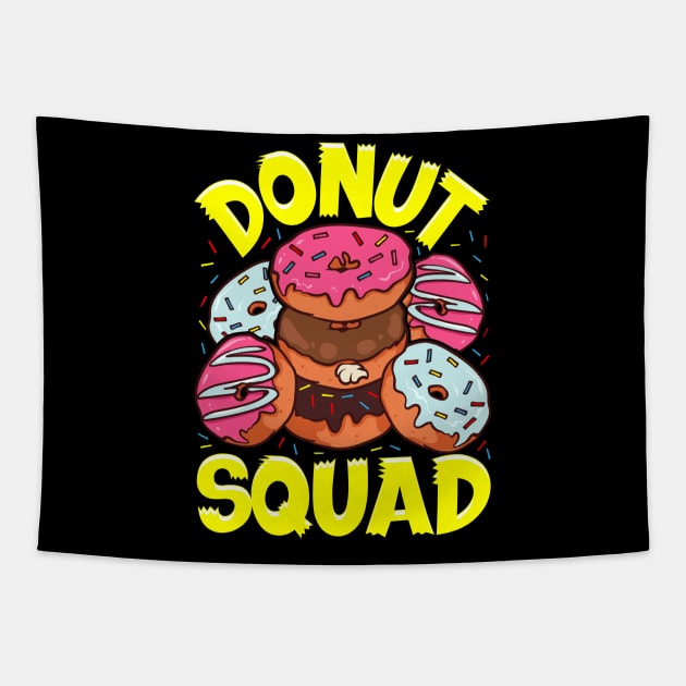 Funny Donut Squad Cute Donut Obsessed Tapestry by theperfectpresents