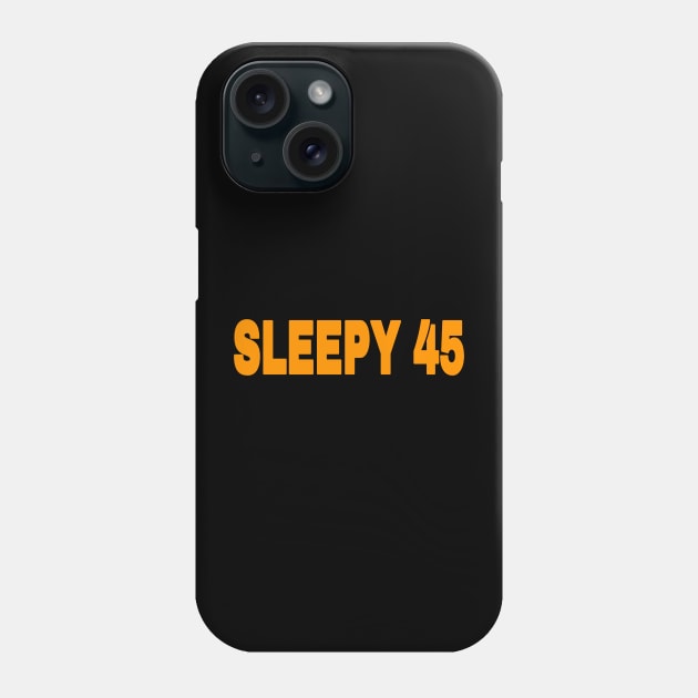 Sleepy 45 - Orange - Back Phone Case by SubversiveWare