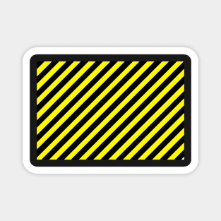 Abstract Black and Yellow striped background Magnet