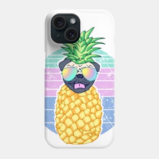 Aesthetic Pineapple Pug Doodle Phone Case