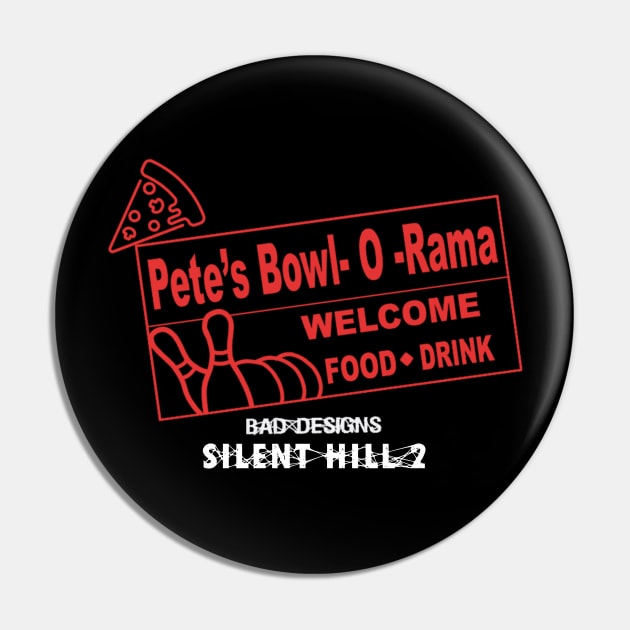 Silent Hill 2 - Pete's Bowl-O-Rama, Eddie eating Pizza - Bad Designs Pin by naraic101