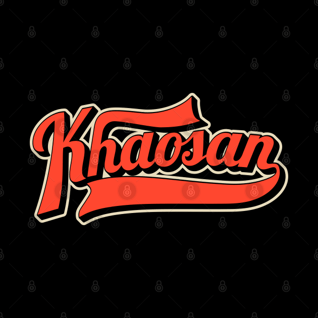 Khaosan Road Bangkok - Backpacker's Paradise | Vintage Lettering Logo by Boogosh