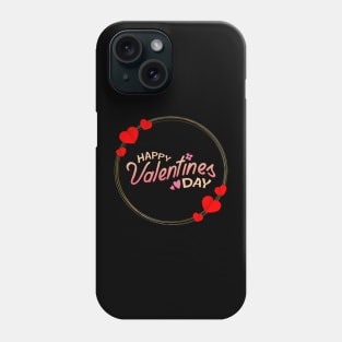 Happy Valentines Day- Ring With Hearts Phone Case