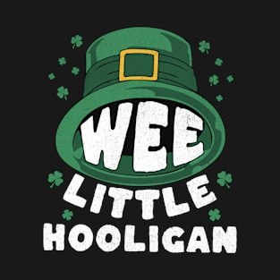 Wee Little Hooligan St Patricks Day Shamrock Boys Kids Teen T-Shirt