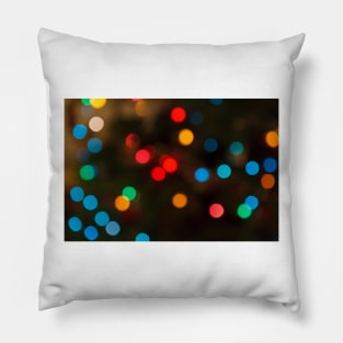 Christmas lights defocused background Pillow