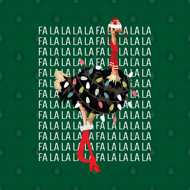 Fa La La La La Ostrich Christmas by meowstudio