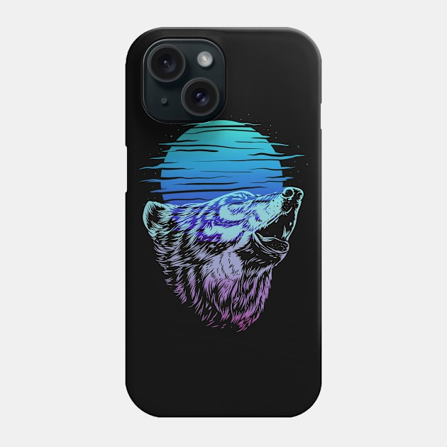 Wolf Moon Phone Case by edwardechoblue