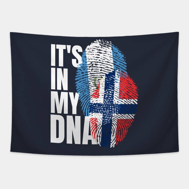 Guatemalan And Norwegian Mix DNA Heritage Flag Gift Tapestry by Just Rep It!!