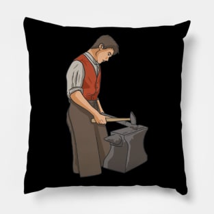 Blacksmith Smithing Crafting RPG Pillow