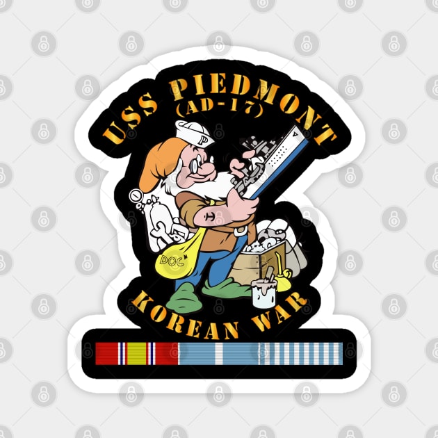 USS Piedmont (AD-17) w KOREA SVC - Korean War Magnet by twix123844