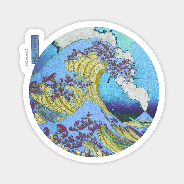 Great Wave Off Kanagawa Mount Fuji Eruption Magnet by tonylonder