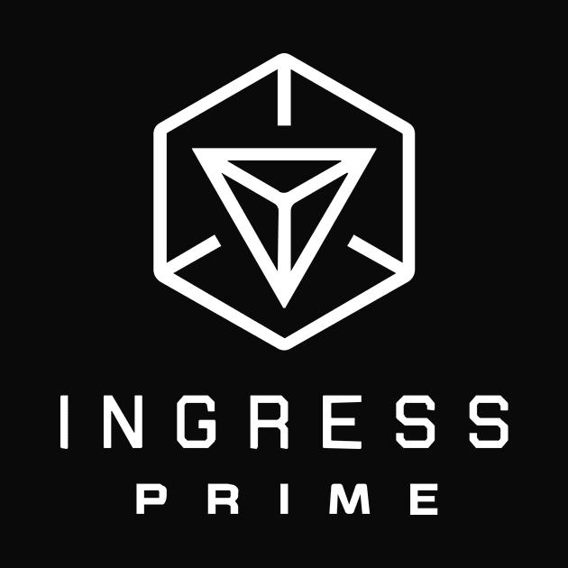 Ingress Prime Logo Shirt (white logo) by stickerfule