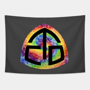 Continental Divide Trail Tie Dye hangtag Tapestry