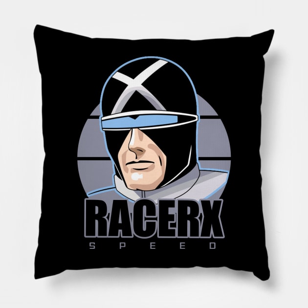 x racer retro Pillow by Collage Collective Berlin