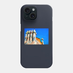 Casa Batllo, Gaudi's Chimneys, Barcelona Phone Case