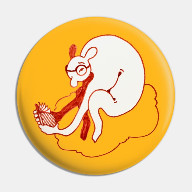 Doodle reading Pin by BRNK