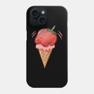 Strawberry Ice Cream Cone Phone Case