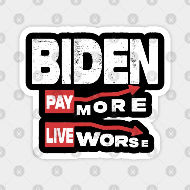 Biden | Pay More Live Worse Funny Magnet by raeex