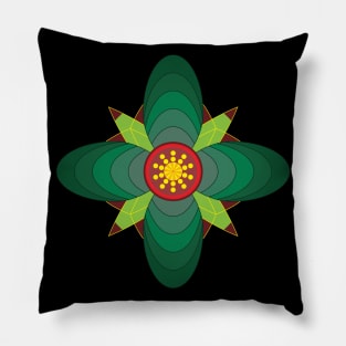 Green flower Pillow