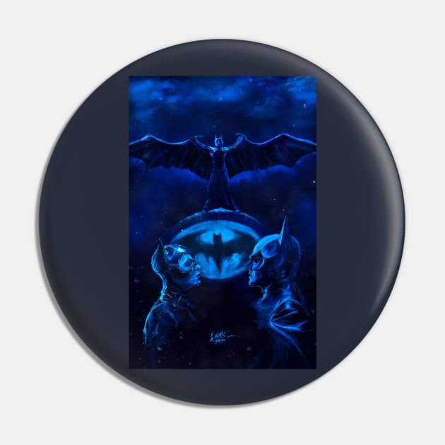 The Bat & The Cat Pin by Art Of Lunatik