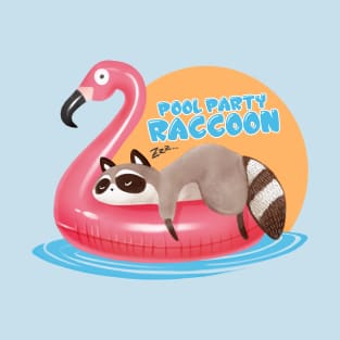 Pool Party Raccoon T-Shirt