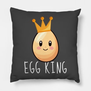 Egg King Funny Pillow