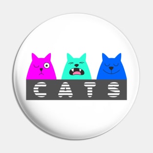 Three cats Pin