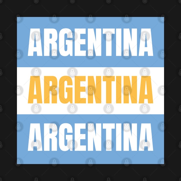 Argentina in Argentine Flag Colors by aybe7elf