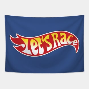 Let's Race ))(( NASCAR Indy Racing Car Fan Art Tapestry