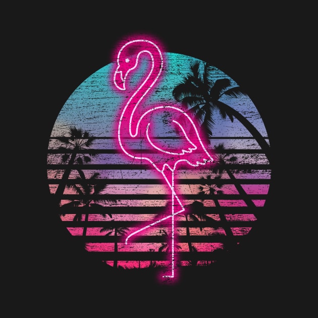 Retro Flamingo by shirtsyoulike