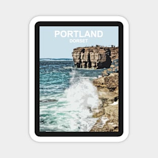 Portland Dorset. Travel poster. Gift. Magnet