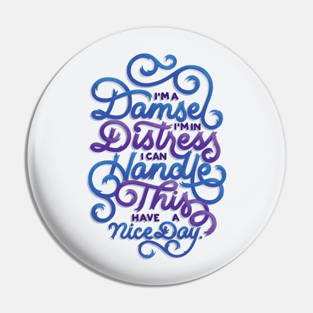 Damsel in Distress Pin by polliadesign